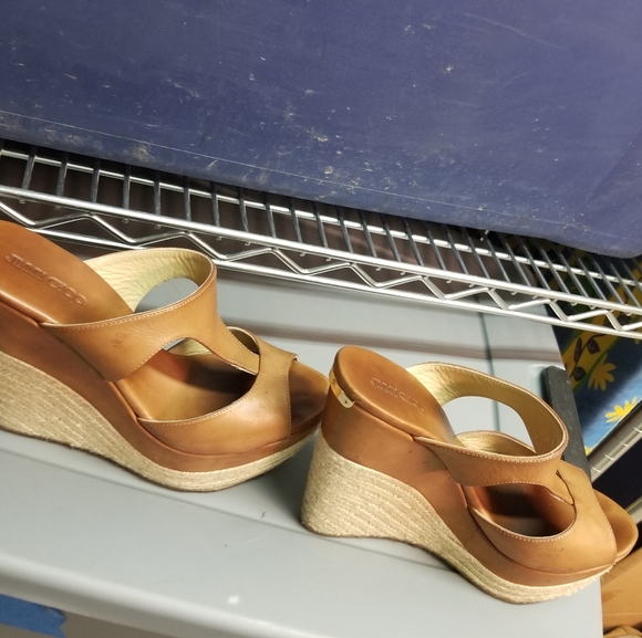 Jimmy Choo wedges. Rust brown size 40. - Picture 2 of 3